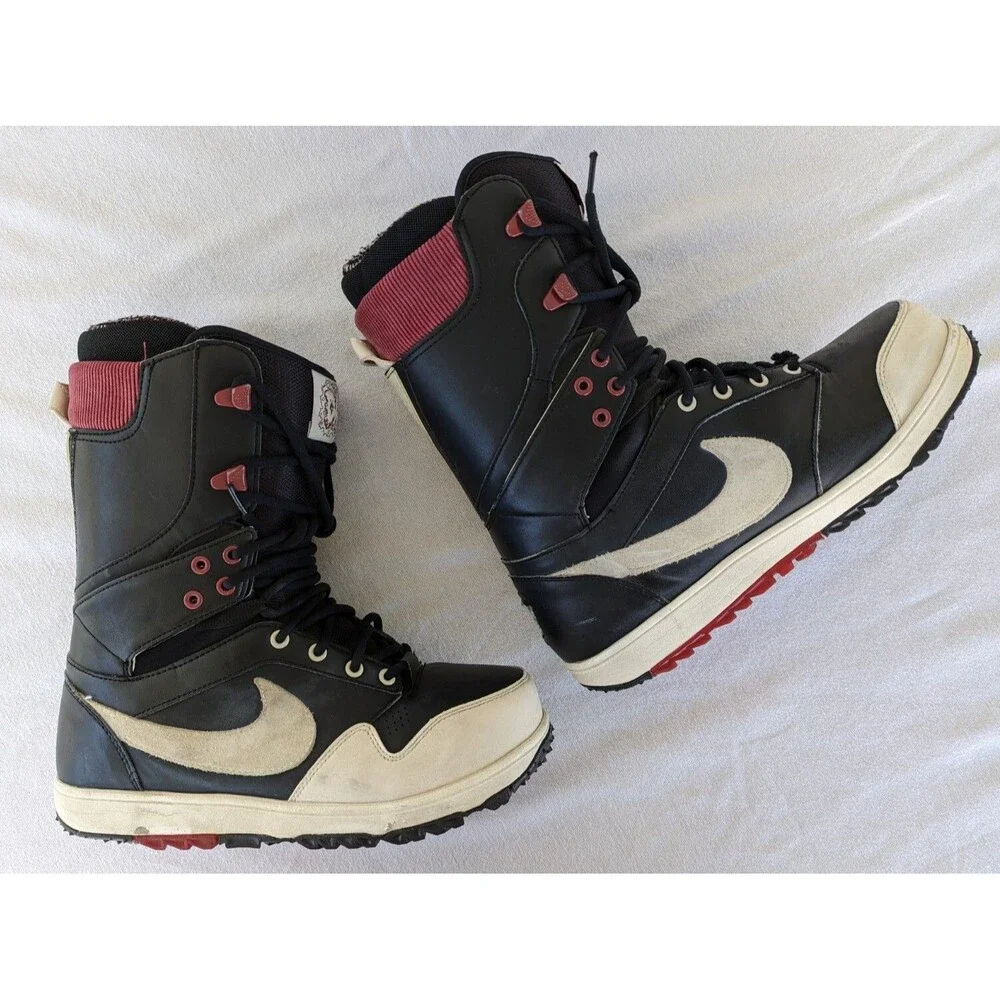 Nike Zoom DK Snowboard Boots Danny Kass Mens Size 8.5 407642-016 Black White SBB